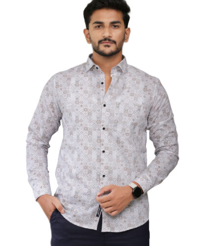 Printed cotton Linen Shirt