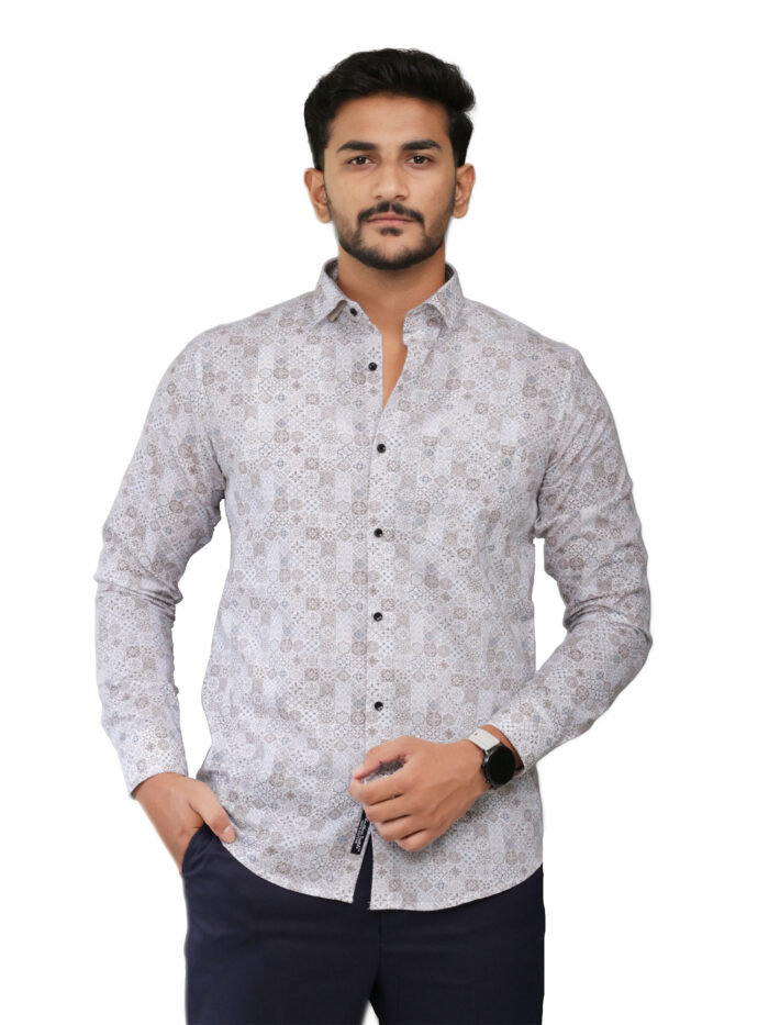 Printed cotton Linen Shirt