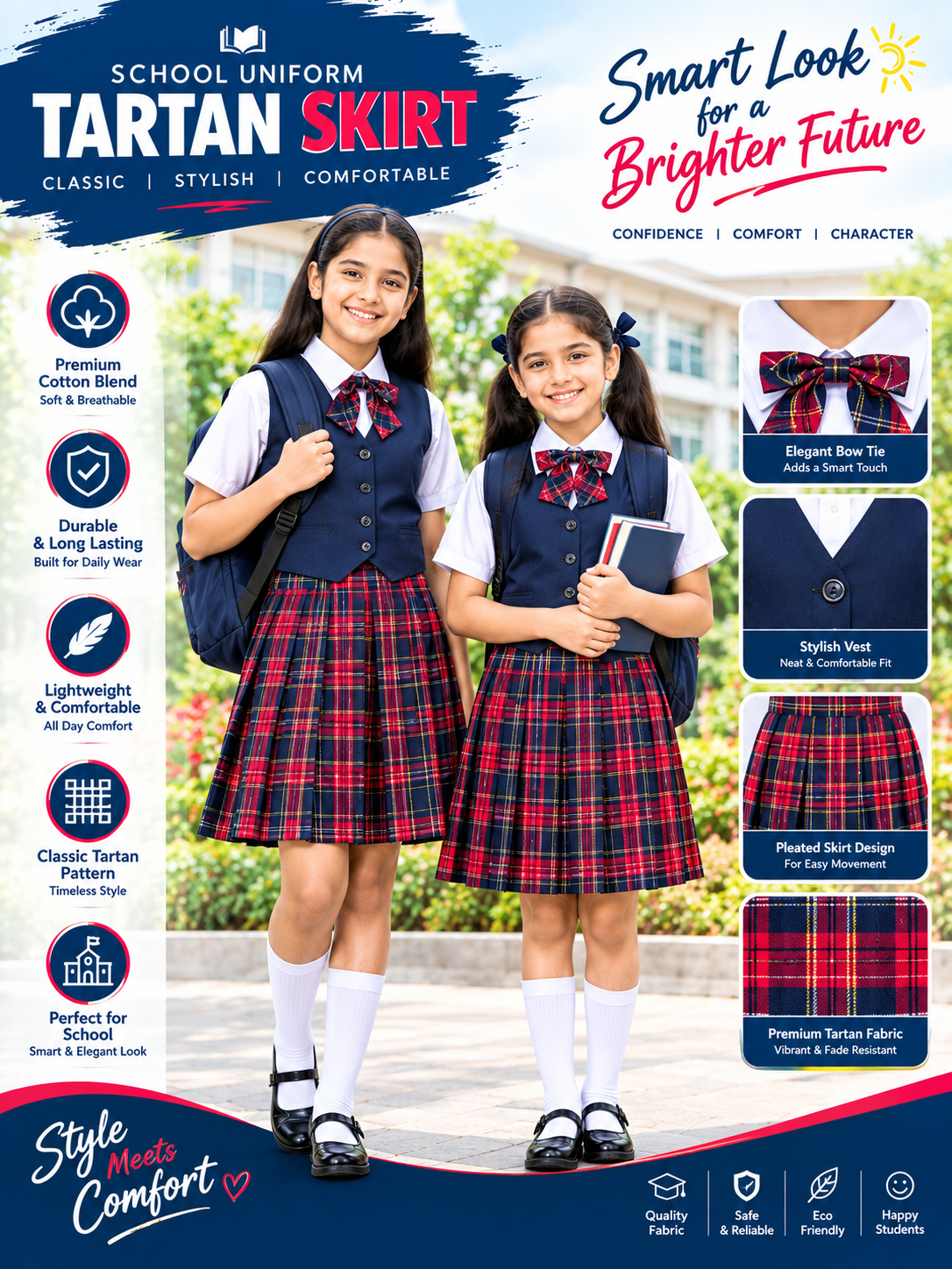 Tartan Skirt Uniform Tartan Skirt Uniform